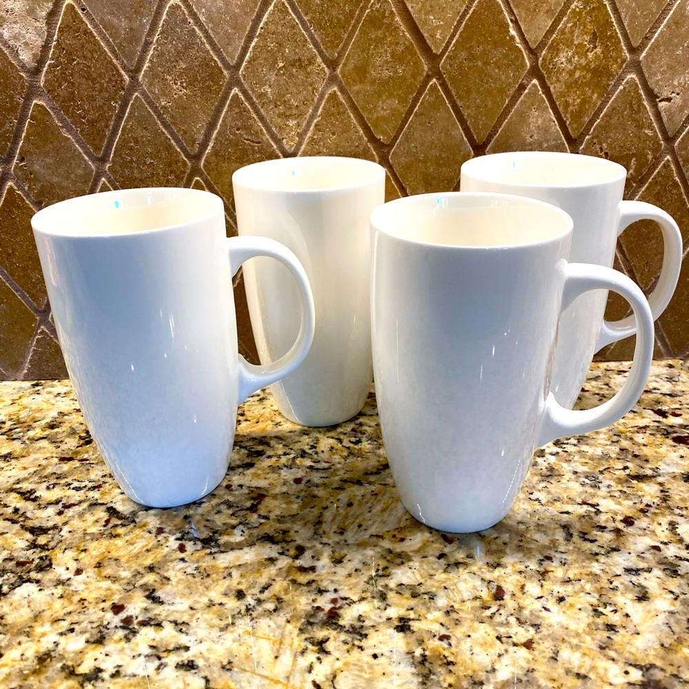 45 inch white porcelain mugs 20 ounces microwave dishwasher safe